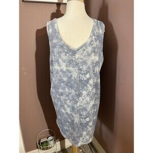 Lularoe Farrah Tank Top Womens 3XL Blue White Knit New